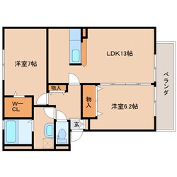 奈良駅 徒歩22分 2階の物件間取画像